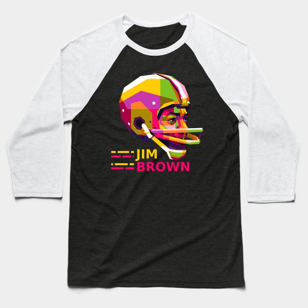 Jim Brown Baseball T-Shirt by wpaprint